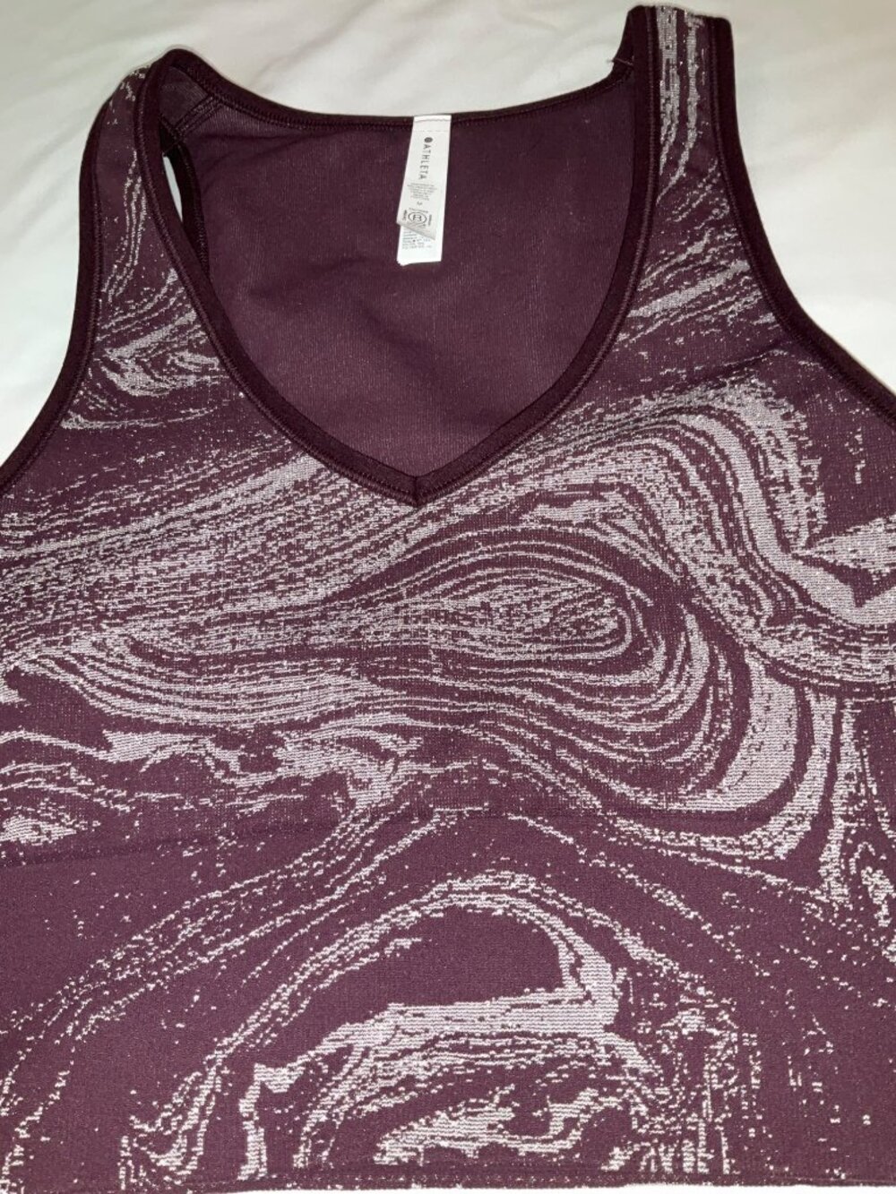 Athleta NEW Aurora Seamless Shine Tank In Spiced Cabernet Medium - Picture 4 of 6